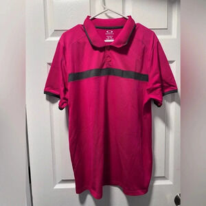 Oakley Men’s Golf Polo Hydrolix Size XL Dark Pink